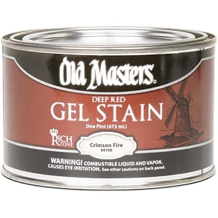 Old Masters Old Masters 84108 Deep Red Crimson Fire Gel Stain - 1 Pint 86348841086